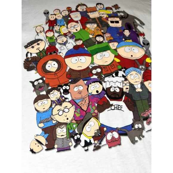 Vintage 1998 Comedy Central South Park Characters Short Sleeve T-Shirt Size L - Picture 12 of 13